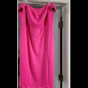 Torrid Off The Shoulder Hot Pink Dress